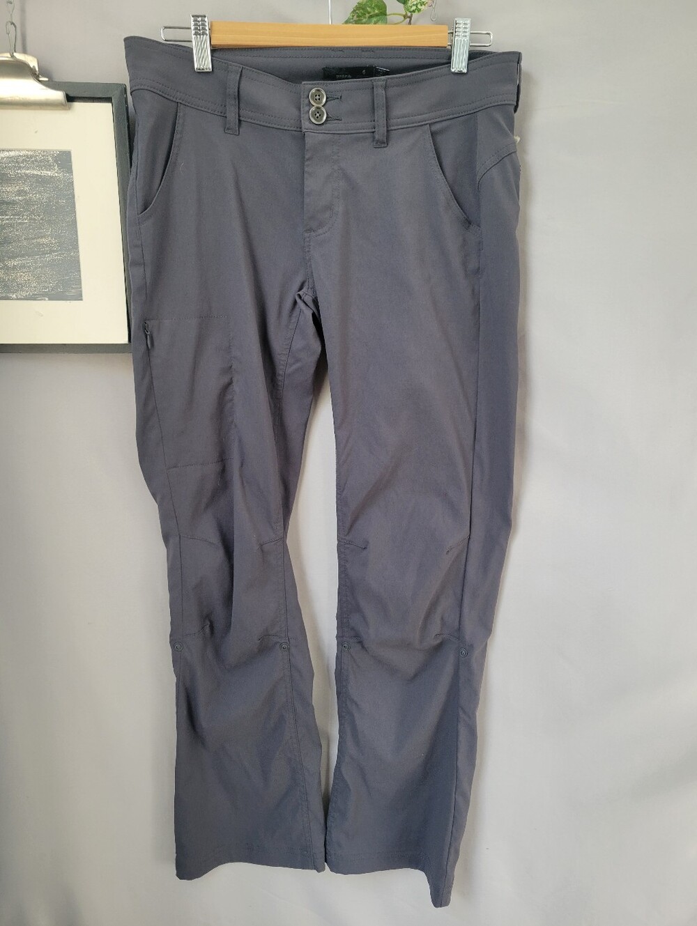 Prana Halle Nylon Hiking Pants Gray 6